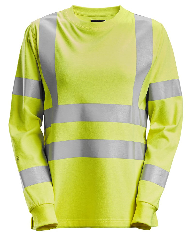 Långärmad t-shirt i dammodell, varsel klass 3/2