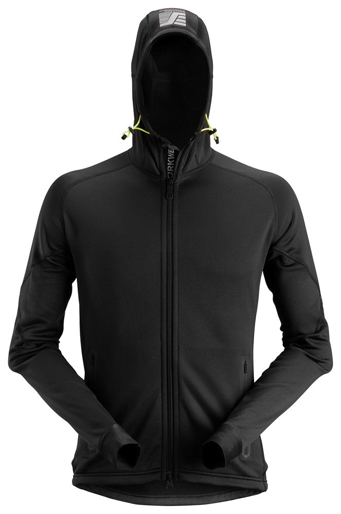 Polartec® Power Stretch® 2.0 Huvtröja i fleece med hellång dragkedja