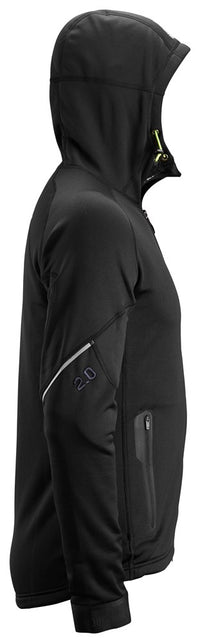 Polartec® Power Stretch® 2.0 Huvtröja i fleece med hellång dragkedja