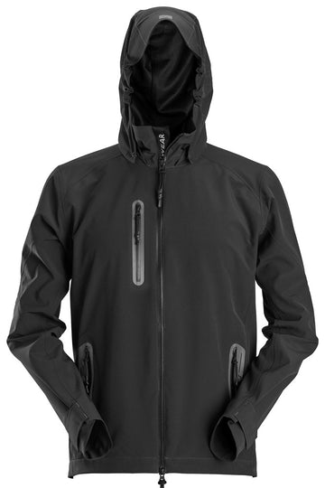 Snickers workwear Flexiwork, vattentät softshelljacka med huva