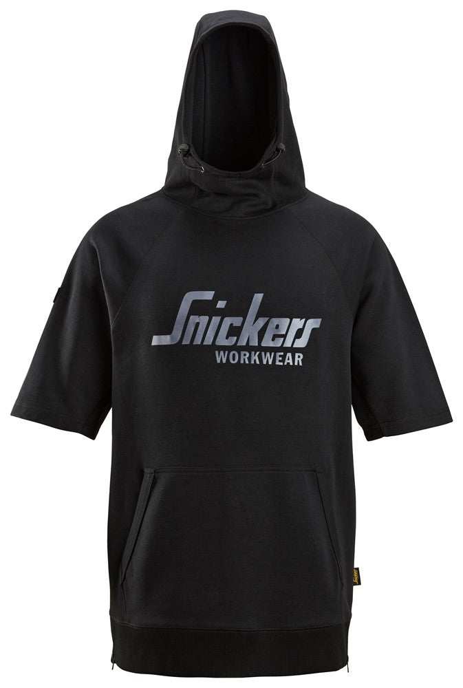 Kortärmad hoodie med logotryck