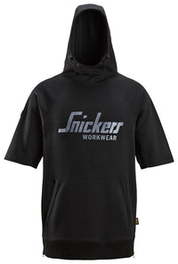 Kortärmad hoodie med logotryck