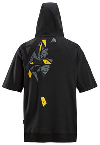 Kortärmad hoodie med logotryck