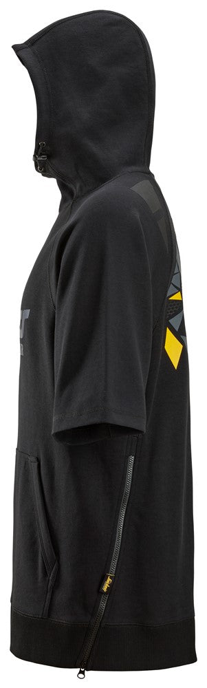 Kortärmad hoodie med logotryck