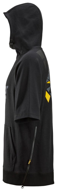 Kortärmad hoodie med logotryck