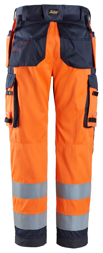 Snickers Workwear ProtecWork, arbetsbyxa hölsterfickor, varsel klass 2