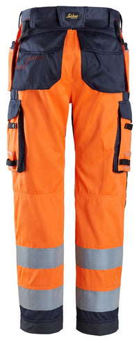 Snickers Workwear ProtecWork, arbetsbyxa hölsterfickor, varsel klass 2
