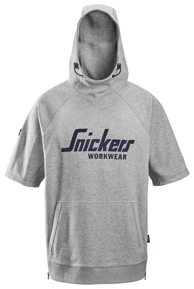 Kortärmad hoodie med logotryck