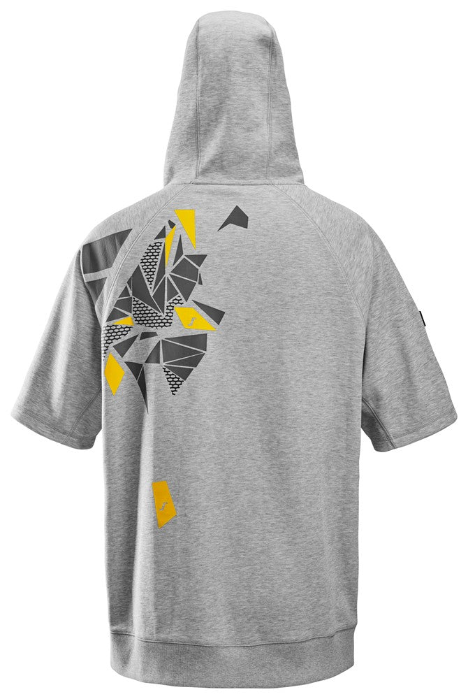 Kortärmad hoodie med logotryck