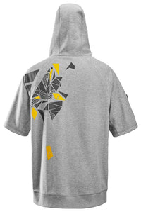 Kortärmad hoodie med logotryck