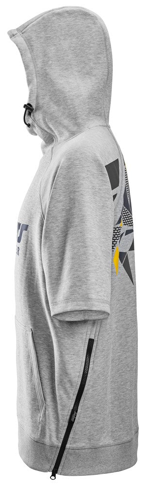 Kortärmad hoodie med logotryck