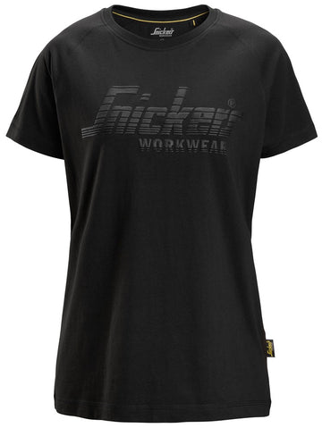 T-shirt med logo, dam