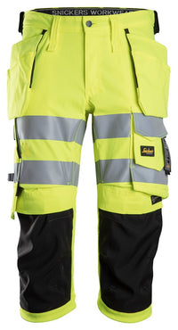 Snickers Workwear Piratbyxor med hölsterfickor, varsel klass 1/2