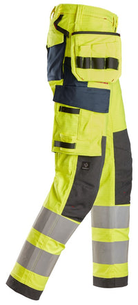 ProtecWork, Arbetsbyxa stretch med hölsterfickor, varselplagg klass 2