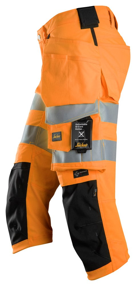 Snickers Workwear Piratbyxor med hölsterfickor, varsel klass 1/2
