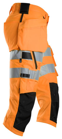 Snickers Workwear Piratbyxor med hölsterfickor, varsel klass 1/2