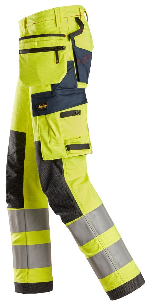 ProtecWork, Arbetsbyxa stretch med hölsterfickor, varselplagg klass 2