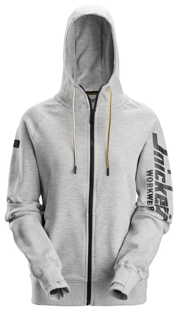 Snickers Workwear Huvtröja logo med hellång dragkedja, dam