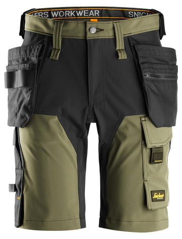 AllroundWork 4-vägsstretchshorts med hölsterfickor