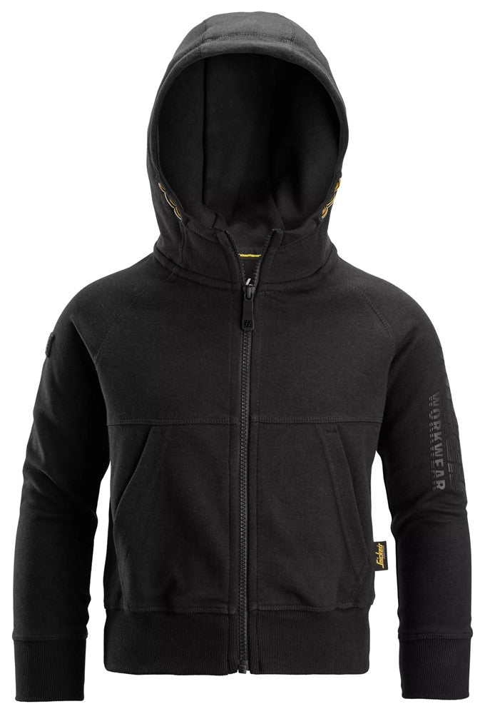 Snickers Workwear Huvtröja logo med hellång dragkedja, junior