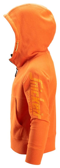 Snickers Workwear Huvtröja logo med hellång dragkedja, junior