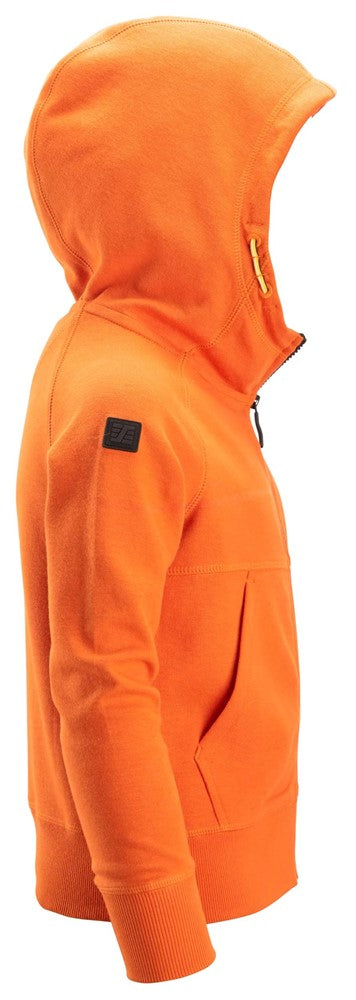 Snickers Workwear Huvtröja logo med hellång dragkedja, junior