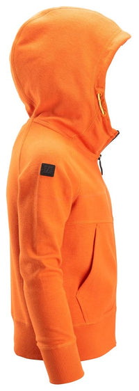 Snickers Workwear Huvtröja logo med hellång dragkedja, junior