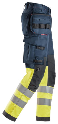 Snickers Workwear ProtecWork, Varselarbetsbyxa stretch med hölsterfickor, klass 1
