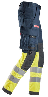 Snickers Workwear ProtecWork, Varselarbetsbyxa stretch, Kl 1