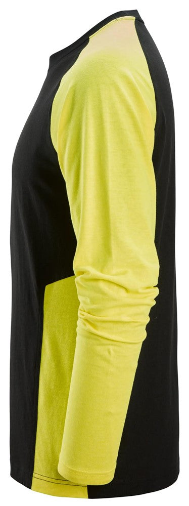 Tvåfärgad långärmad t-shirt
