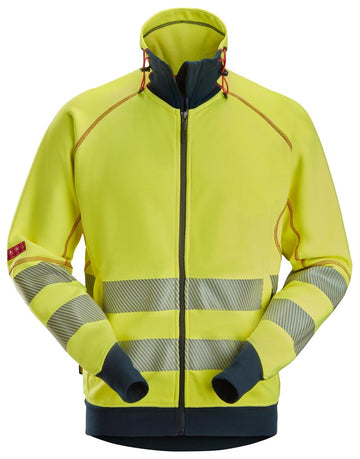 ProtecWork sweatshirt med hellång dragkedja och ljusbågsskydd, varsel klass 3/2