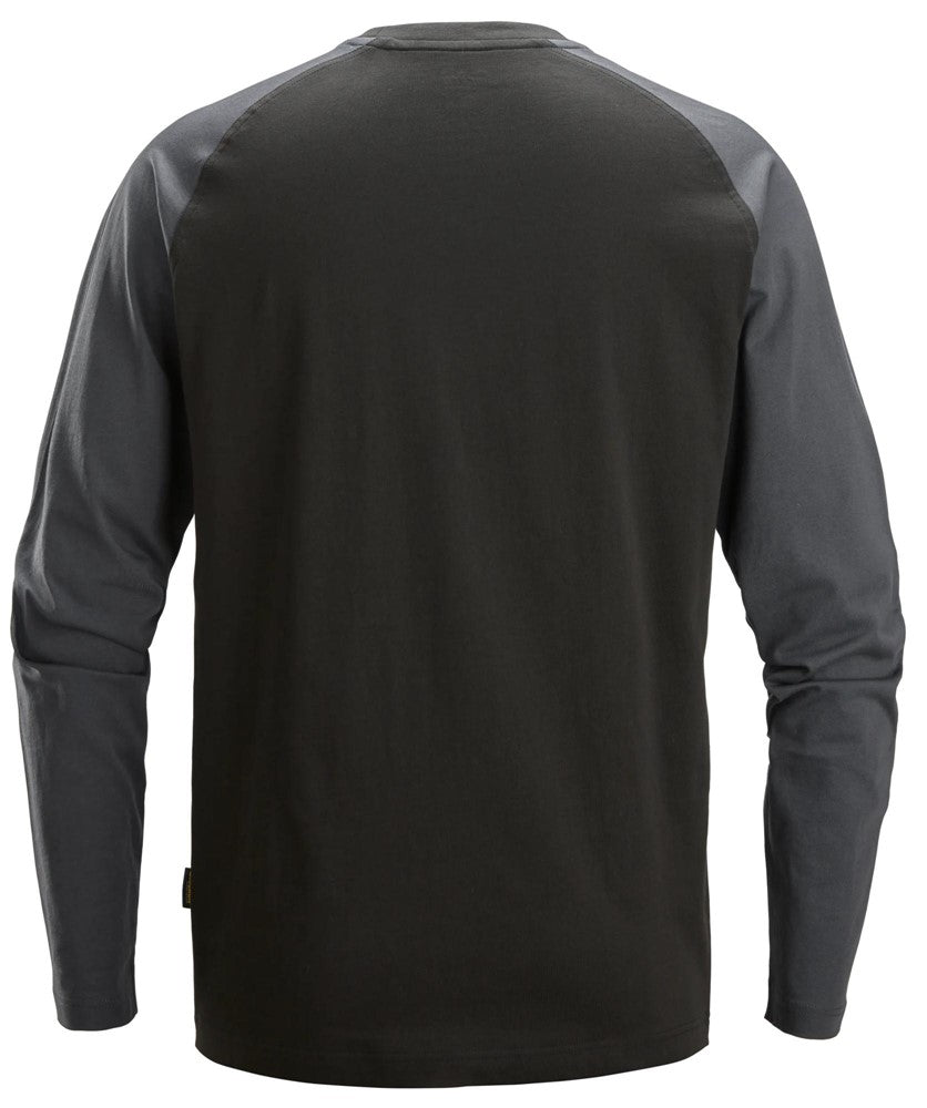 Tvåfärgad långärmad t-shirt