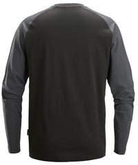 Tvåfärgad långärmad t-shirt