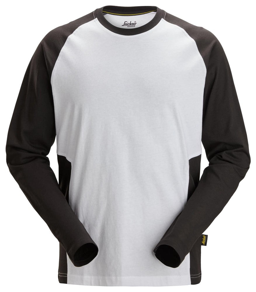 Tvåfärgad långärmad t-shirt