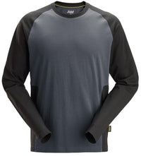 Tvåfärgad långärmad t-shirt