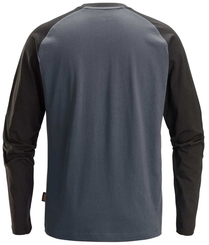 Tvåfärgad långärmad t-shirt