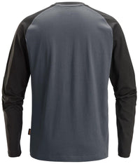 Tvåfärgad långärmad t-shirt
