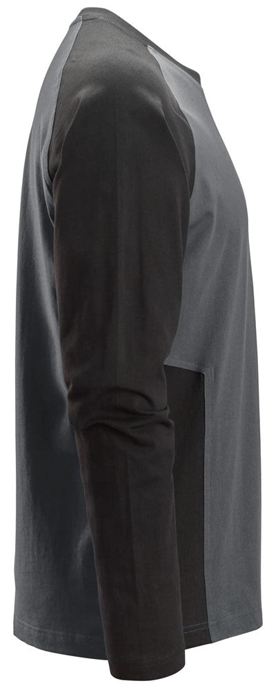 Tvåfärgad långärmad t-shirt