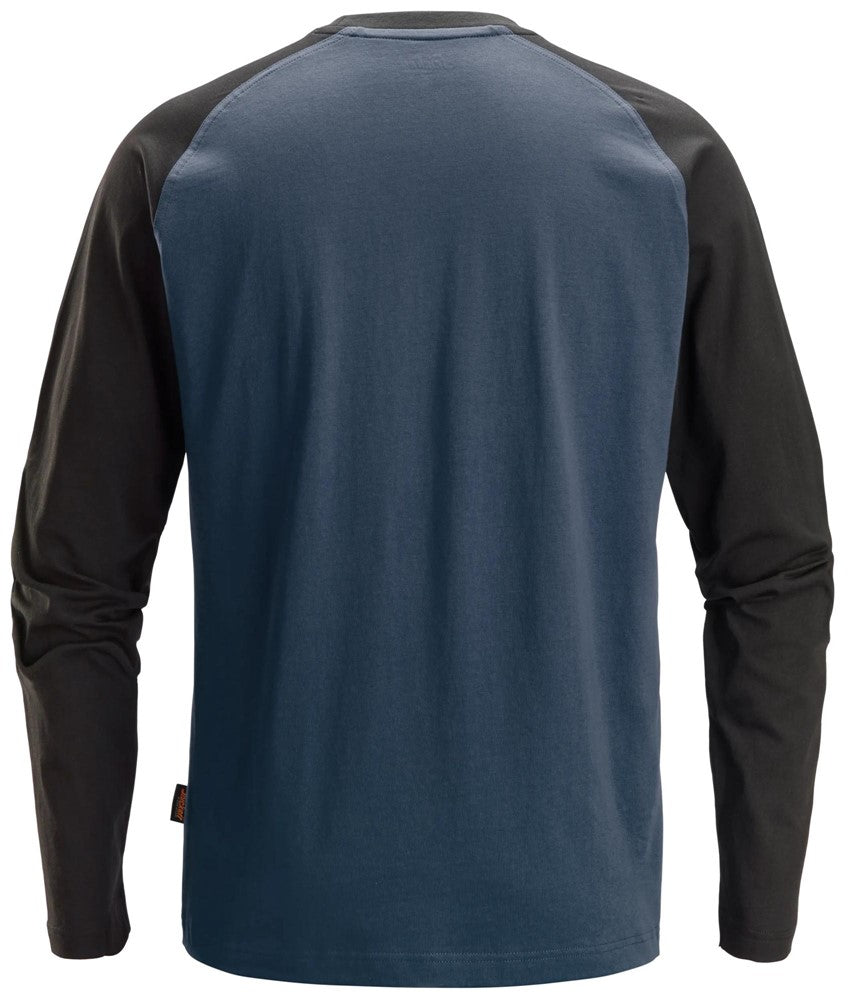 Tvåfärgad långärmad t-shirt