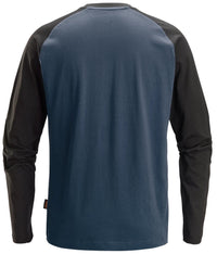 Tvåfärgad långärmad t-shirt