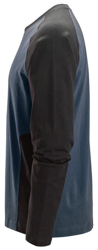 Tvåfärgad långärmad t-shirt
