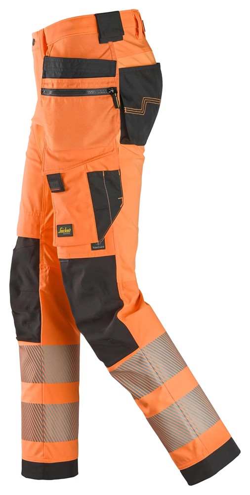 Varselbyxor med 4-vägsstretch och hölsterfickor, klass 2