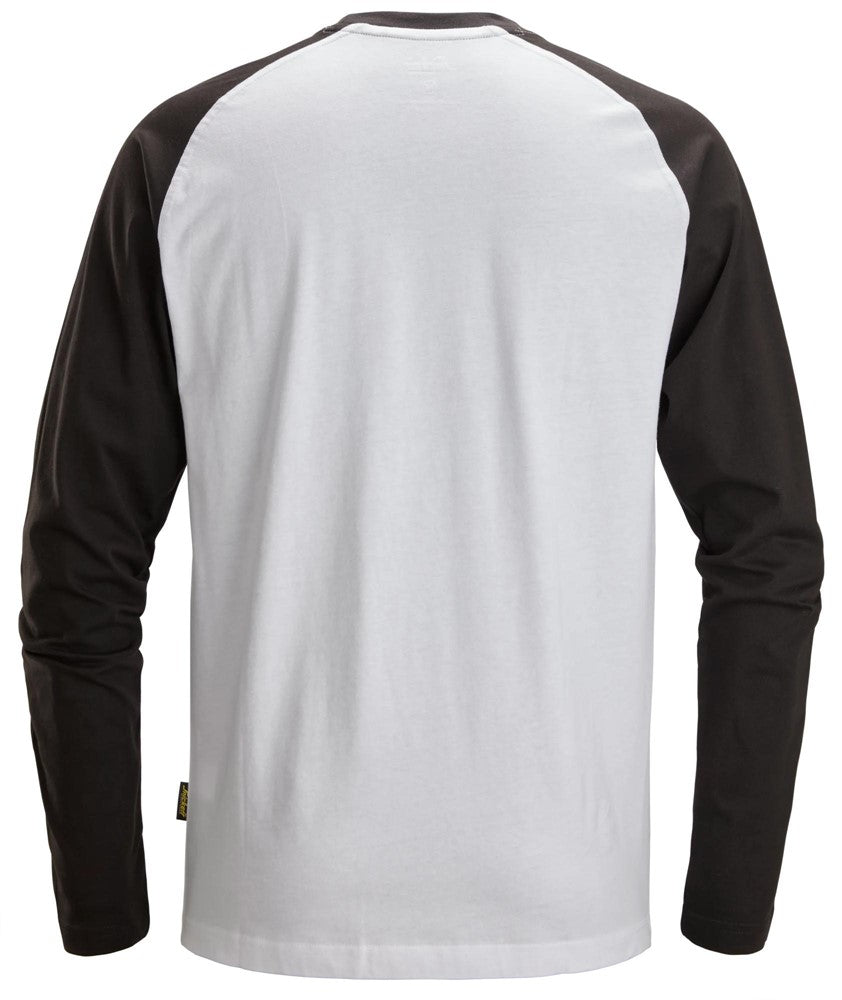Tvåfärgad långärmad t-shirt