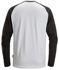 Tvåfärgad långärmad t-shirt