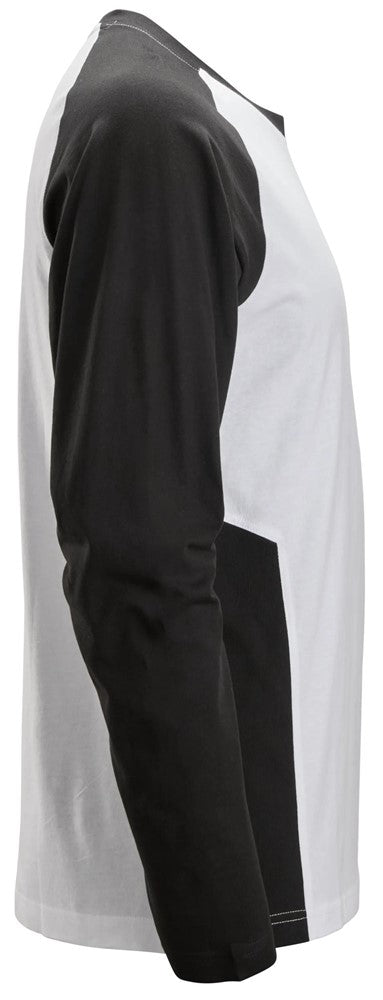 Tvåfärgad långärmad t-shirt