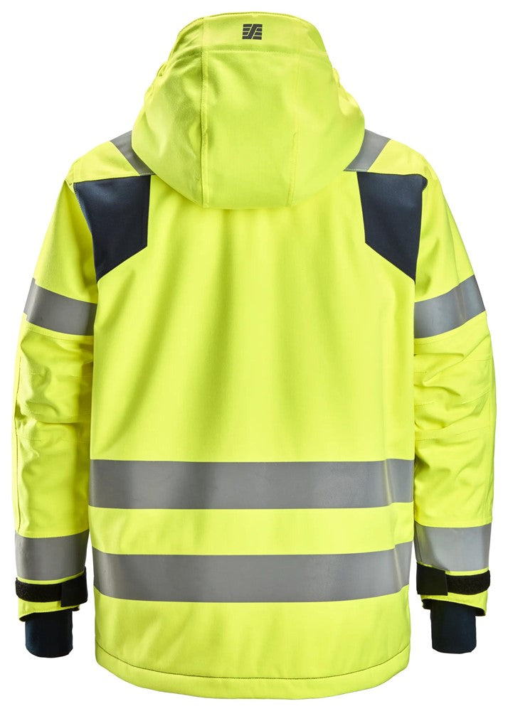 Snickers Workwear ProtecWork, vattentät, fodrad varseljacka med huva, klasss 3
