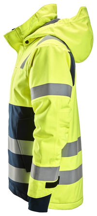 Snickers Workwear ProtecWork, vattentät, fodrad varseljacka med huva, klasss 3
