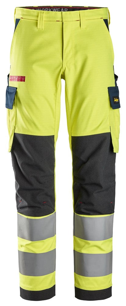Protecwork arbetsbyxa med stretch, varsel klass 2