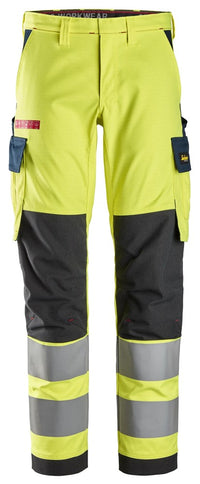 Protecwork arbetsbyxa med stretch, varsel klass 2