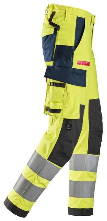 Protecwork arbetsbyxa med stretch, varsel klass 2